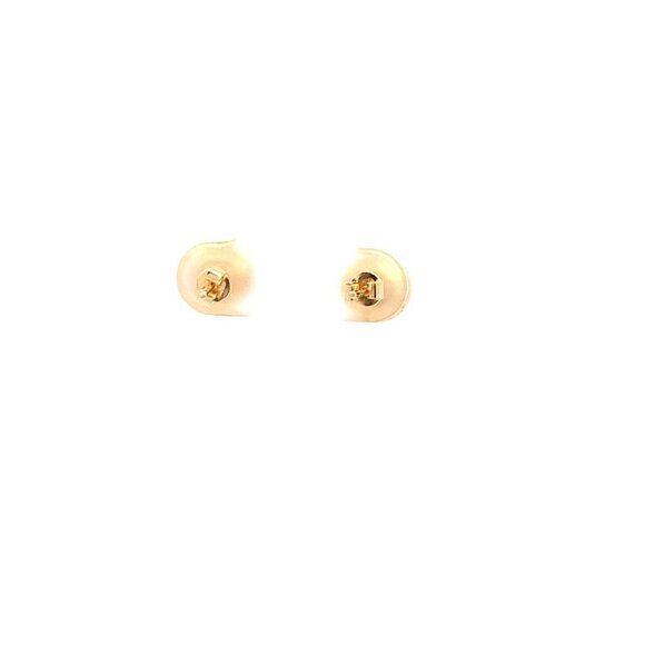 18K Yellow Gold Earrings Stud Ball Polished 1.33 grams - Picture 3 of 7